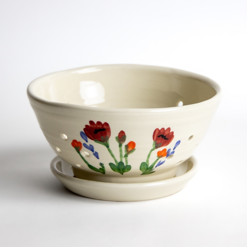 Gorgeous Emerson Creek Pottery berry colander